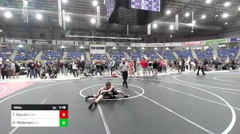 95 lbs Semifinal - Travis Gauvin, Bear Cave WC vs Riley Pedersen, GI Grapplers