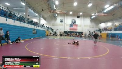 102-107 lbs Round 2 - Caleb Campbell, Worland Middle School vs Darrell Mumm, Powell Middle School