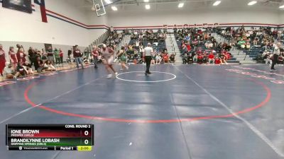 126 lbs Cons. Round 2 - Brandilynne Lobash, Dripping Springs (Girls) vs Ione Brown, Prosper (Girls)