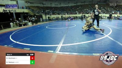 76 lbs Round Of 32 - BrocLee Butman, Eierman Elite vs Boston Nelson, Harrah Little League Wrestling