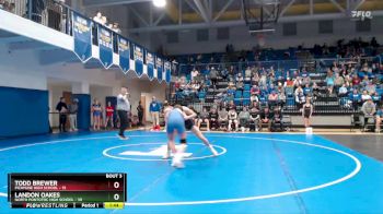 113 lbs Quarterfinals (8 Team) - Todd Brewer, Picayune High School vs Landon Oakes, North Pontotoc High School