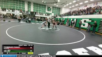 110-115 lbs Quarterfinal - Lily Hill, Wind River vs Tymberlee Stanley, Riverton