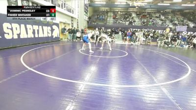 144 lbs 5th Place Match - Fisher Whitaker, Columbia Falls vs Dominic Prangley, Coeur D Alene
