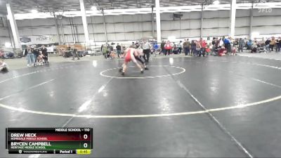 110 lbs Cons. Round 4 - Drew Heck, Homedale Middle School vs Brycen Campbell, Heritage Middle School