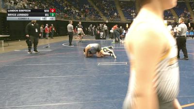 150 lbs Consy 6 - Landon Simpson, Waynesburg vs Bryce Lorenzo, Belle Vernon