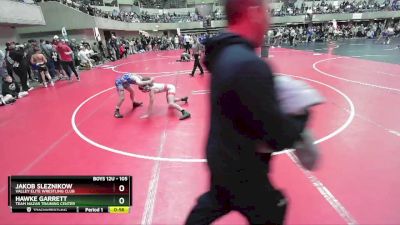 105 lbs Quarterfinal - Hawke Garrett, Team Nazar Training Center vs Jakob Sleznikow, Valley Elite Wrestling Club