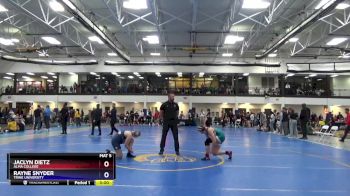 136 lbs Cons. Round 1 - Jaclyn Dietz, Alma College vs Rayne Snyder, Trine University