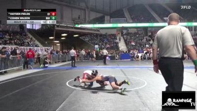 100 lbs Cons. Round 3 - Cohen Wilson, Marysville vs Hayden Fields, Caney Valley