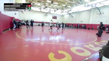 100 lbs Champ. Round 1 - Sabrina Bongcaron, Lincoln, Stockton vs Leanza Martin, Granada