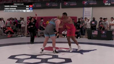 125 Final kg Champ. Round 1 - Daniel Herrera, Cyclone Regional Training Center C-RTC vs Crew Howard, Nebraska Golden Eagles Wrestling Club