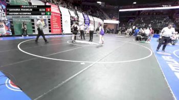 135 Class 2 lbs Champ. Round 1 - Savanna Franklin, Belton vs Hayden Scorfina, Troy Buchanan