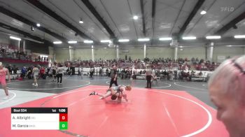 156 lbs Quarterfinal - Asher Albright, Del Norte vs Mark Garcia, Badlands WC