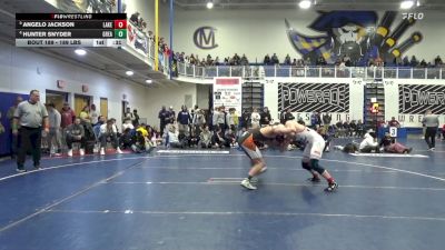 189 lbs 5th Place - Angelo Jackson, Lake Highland Prep-FL vs Hunter Snyder, Greater Latrobe