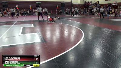 PW-11 lbs Quarterfinal - Leo Flexsenhar, East Buchanan Mat Club vs Cash Lansing, Denver Wrestling Club