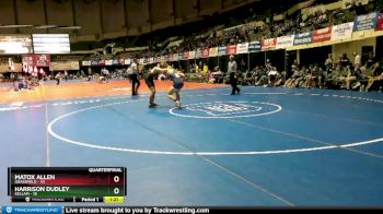 150 lbs Quarterfinals (8 Team) - Matox Allen, Grassfield vs HARRISON DUDLEY, Kellam