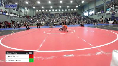 64 lbs Quarterfinal - James Hungate, Gravette Wrestling Club vs Haven Pohlsander, Warner Youth