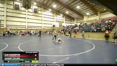 53 lbs 1st Place Match - Clay Bangerter, Wasatch Wrestling Club vs Dominic Collins, Sanderson Wrestling Academy