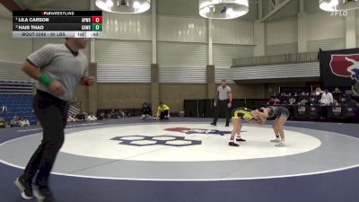 80 lbs 1st Place Match - Lila Carson, Antioch Predators Wrestling Club vs Hais Thao, Combat Athletics Wrestling Club