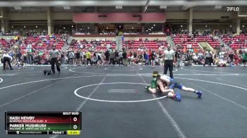 100 lbs Cons. Round 1 - Parker Mushrush, Mulvane Jr. Wrestling Club vs Nash Newby, Bluestem Wrestling Club