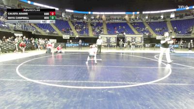 55 lbs Consy 5 - Calista Adams, Hamburg Area vs Maya Campbell, Mercer