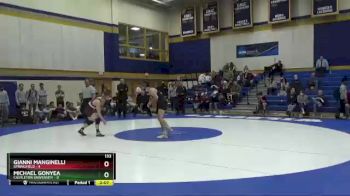 133 lbs Placement (16 Team) - Gianni Manginelli, Springfield vs Michael Gonyea, Castleton University