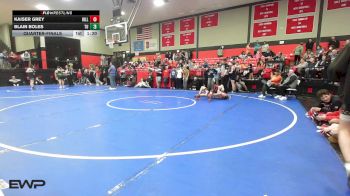 132 lbs Quarterfinal - Kaiser Grey, Hilldale vs Blain Boles, Tulsa Union