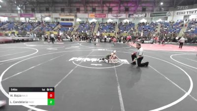 54 lbs Consi Of 4 - Wayne Bajza, Bald Eagle Wrestling vs Logan Candelaria, Pagosa Springs Middle School