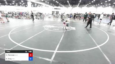 37 lbs Final - Cael Penrose, Bozeman WC vs Kyler King, King Wrestling