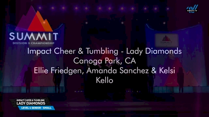 Impact Cheer Tumbling Lady Diamonds 2025 L4 Senior Small Semis