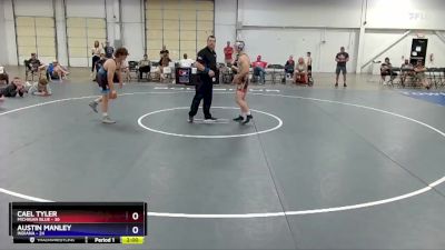 165 lbs Placement Matches (8 Team) - Cael Tyler, Michigan Blue vs Austin Manley, Indiana