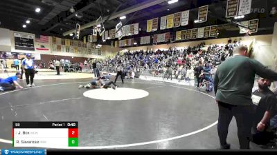 98 lbs Round 1 - James Box, Wine Country Wrestling Academy vs Reid Savarese, Rancho Bernardo Wrestling