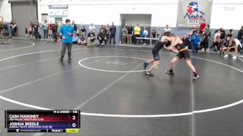 106 lbs Quarterfinal - Cash Mahoney, Mid Valley Wrestling Club vs Joshua Beedle, Juneau Youth Wrestling Club Inc.