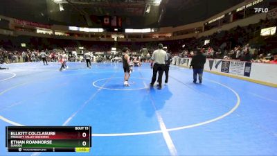 111 lbs Champ. Round 2 - Elliott Colclasure, Prescott Valley Bighorns vs Ethan Roanhorse, Sunkids