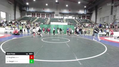 60 lbs Semifinal - Jace Hughes, Backyard Brawlers Wrestling Club vs Jaden Nagel, Roundtree Wrestling Academy