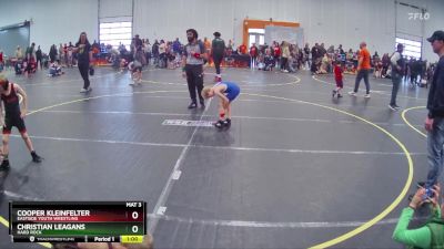 55 lbs Quarterfinal - Christian Leagans, Hard Rock vs Cooper Kleinfelter, Eastside Youth Wrestling