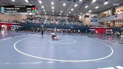 132 lbs Cons. Round 5 - Caden Cook, Katy Jordan vs Tagen St. Clair, Canyon