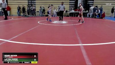 67 lbs Quarterfinal - Layten Marsh, M3 Wrestling Academy vs Henry Ricker, South Gibson