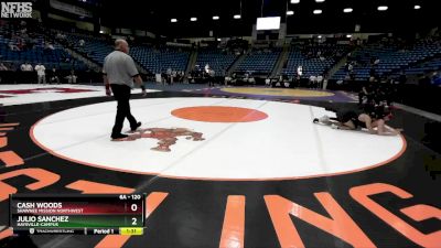 6A - 120 lbs Champ. Round 1 - Julio Sanchez, Haysville-Campus vs Cash Woods, Shawnee Mission Northwest