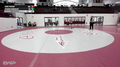 106 lbs 3rd Place - Jude Tsosie, Warner vs Zaiden Emerson, Inola