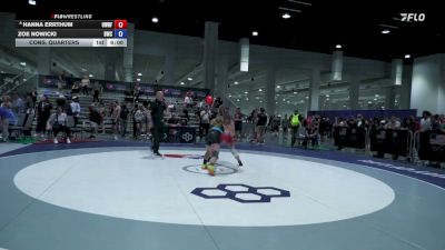 62 kg Cons. Quarters - Hanna Errthum, USOPTC Women's Resident Freestyle Program vs Zoe Nowicki, Bulldog Wrestling Club
