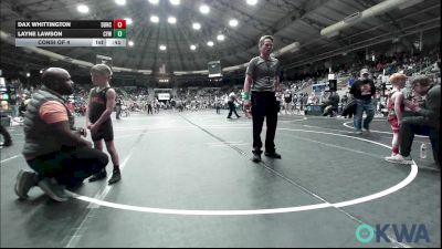 55 lbs Consi Of 4 - Dax Whittington, Duncan Demon Wrestling vs Layne Lawson, Coweta Tiger Wrestling