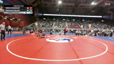 2A-144 lbs Champ. Round 1 - Braylon Phillips, Upton vs Reece Whisenant, Greybull/Riverside