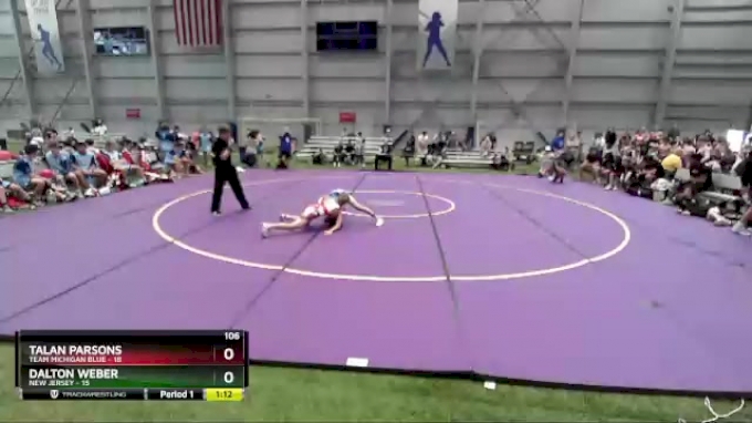 106 lbs Placement Matches (16 Team) - Talan Parsons, Team Michigan Blue ...