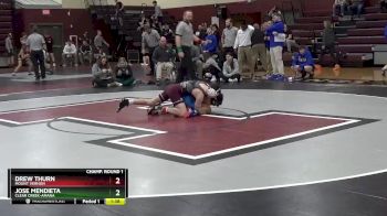 120 lbs Champ. Round 1 - Jose Mendieta, Clear Creek-Amana vs Drew Thurn, Mount Vernon