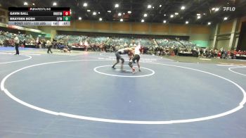 132 lbs Consi Of 16 #1 - Gavin Ball, Riverton vs Brayden Bosh, Layton