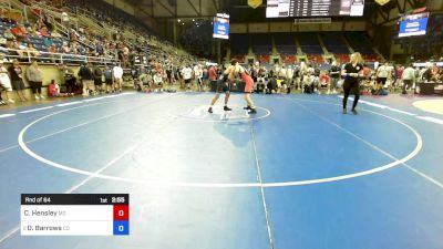 144 lbs Rnd Of 64 - Chance Hensley, MO vs Derek Barrows, CO