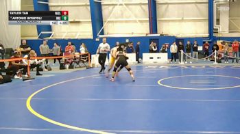133 lbs Cons. Round 3 - Taylor Tan, Wesleyan (ct) vs Antonio Intintoli, Western New England