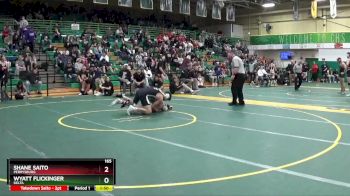 165 lbs Champ. Round 2 - Shane Saito, PERRYSBURG vs Wyatt Flickinger, DELTA