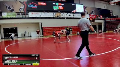 133 lbs 5th Place Match - Lucian Brink, Northern Illinois vs Marcel Lopez, SIUE