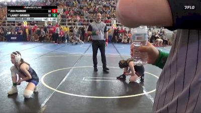 100 lbs Semifinal - Laney Grimes, Ohio Crazy Goats vs Zoi Parker, New Richmond